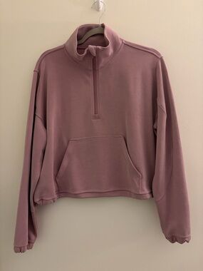 NWOT lululemon softstreme Rose Mauve Half-Zip Pullover size 10